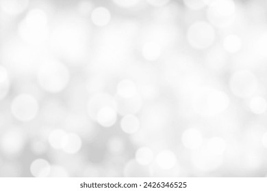 Smooth Silver Bokeh Background. Winter Design. Glister Snow Texture. Vector illustration