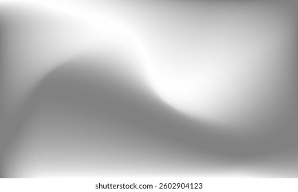 A smooth silver gradient background features a subtle, flowing wave design, providing a modern and elegant backdrop for various creative projects.