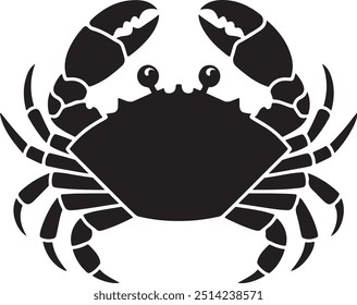 Smooth and Simple Crab Silhouette Vector Art for Graphic Designers