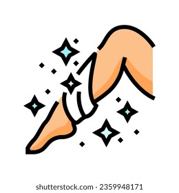 smooth skin hair salon color icon vector. smooth skin hair salon sign. isolated symbol illustration