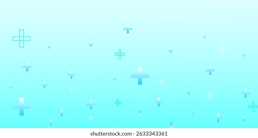 Smooth sky blue abstract gradient background with plus sign pattern design background vector illustration eps10. 