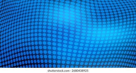 Smooth smoke particle wave, big data techno background with glowing dots, hi-tech concept, blue color.eps10