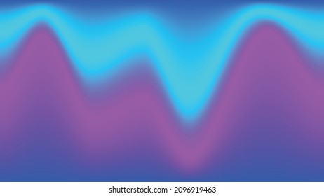 Smooth soft and blurred liquid foil trendy colorful blue cyan, violet gradient vector. Modern cover template blur design. Background for flyer, social media post, screen, mobile app, wallpaper.