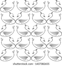 smooth, soft and romantic pattern. characteristic of a pair of geese