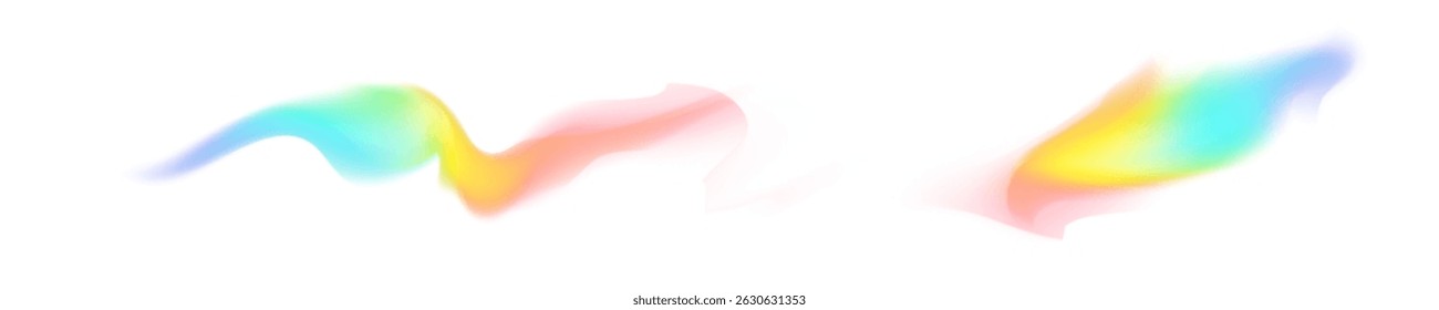 Smooth Spectrum Trail PNG Abstract Gradient Overlay for Creative Background Use