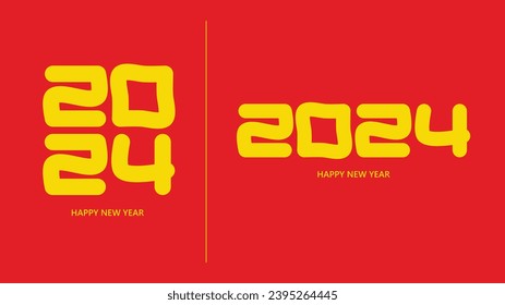 Smooth Square New Year 2024 Typograph