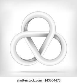 Smooth star infinite loop abstract design template. Vector icon.