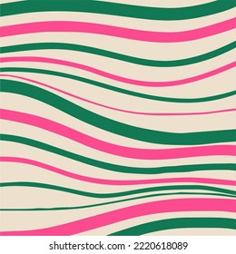 Smooth stripes on light, abstract illustration. Hand drawn doodles. Modern fashion poster. Flat design, cartoon drawing, vector.