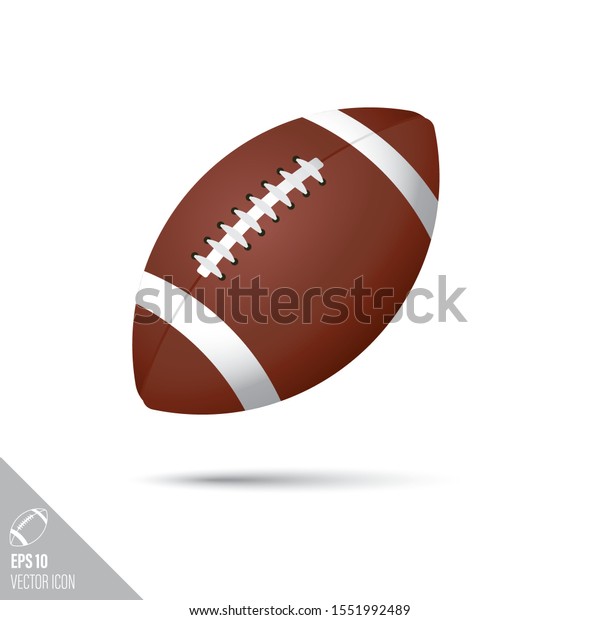 スムーズなスタイルのアメリカンフットボールまたはラグビーボールのアイコン スポーツ用品のベクターイラスト のベクター画像素材 ロイヤリティフリー