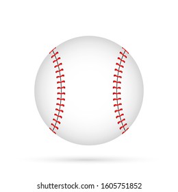 Smooth style baseball ball icon on white background.