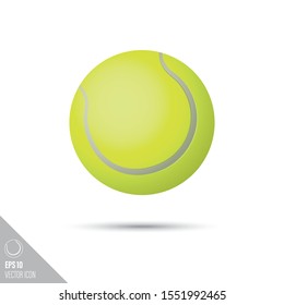 Smooth style tennis ball icon. Sports equipment vector illustration.