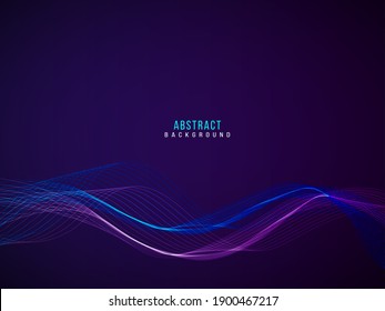 Smooth stylish abstract flowing wave background