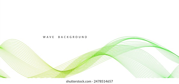 Smooth stylish abstract green wave background vector