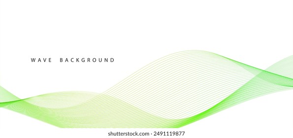 Smooth stylish abstract green wave background vector
