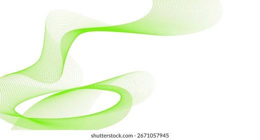 Smooth stylish abstract green wave background vector