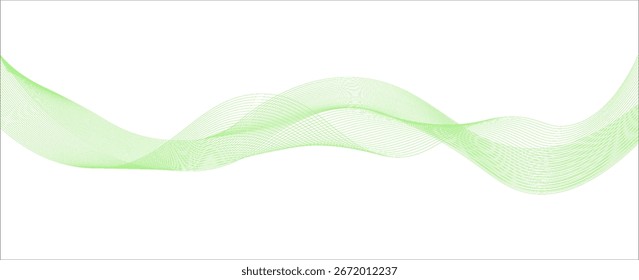 Vetor de fundo de onda verde abstrato suave e elegante. eps 10