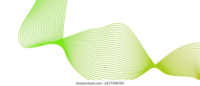 Glatte stylische abstrakte grüne Welle Hintergrund Vektor.eps10