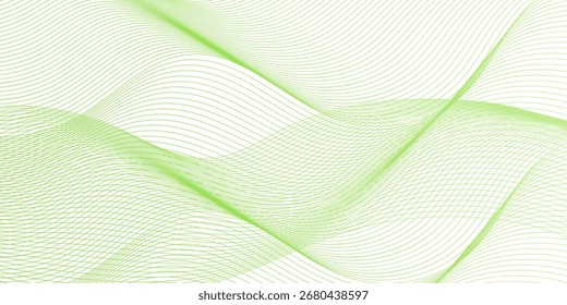 Smooth stylish abstract green wave background vector. modern trendy design,illustration,poster,presentation,web