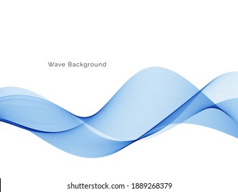 Smooth stylish blue wave background