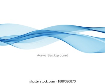 Smooth stylish blue wave background 