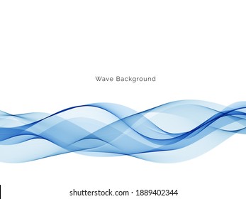 Smooth stylish blue wave background