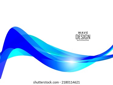 Smooth stylish blue wave design background