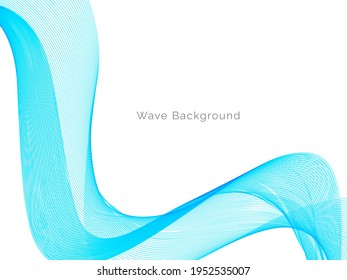 Smooth stylish flowing blue wave background vector