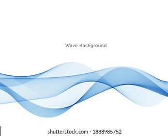 Smooth stylish wavy blue design pattern