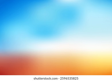 Smooth Subtle Summer and Sunset Vector Gradient Background Wallpaper with Colorful Shine Effect