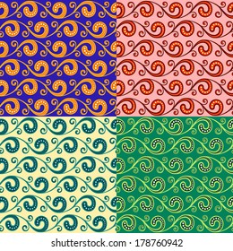 smooth swirly pattern in various color scheme