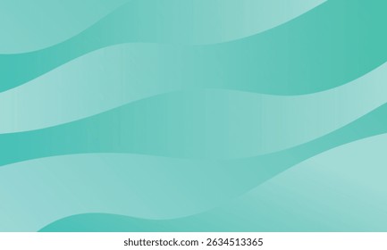 Smooth Teal Abstract Gradient Background - Cool Fluid Wave Pattern Vector Design