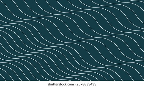 Smooth teal curves create a sleek, dynamic flow, perfect for modern designs, branding, or digital art that requires a professional and sophisticated touch.