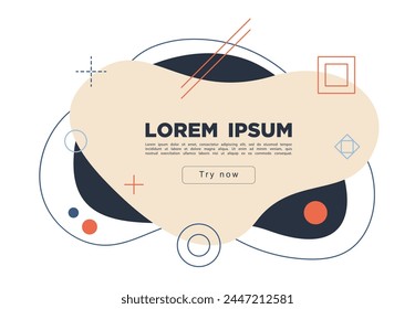 A smooth template with geometric elements for stories, banners, advertisements, etc.