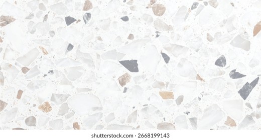 Fondo de terrazo liso en beige cálido con pequeñas manchas minerales en canela, marfil y rubor suave dispersos uniformemente
