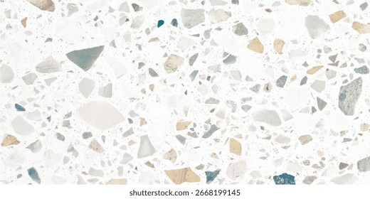Fundo terrazzo suave em bege quente com minúsculos manchas minerais em canela, marfim e rubor suave espalhado uniformemente