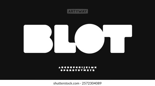 Smooth thick alphabet, modern fat letters, blocky font with clean rounded shapes, trendy maximalist typeface, headline typography, creative design identity, logo and monogram. Vector typeset.