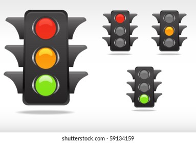 Smooth Traffic Lamp Symbols