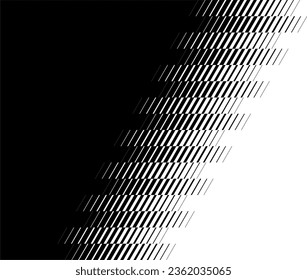 Smooth transition from black to white with abstract lines. Monochrome striped pattern. Modern vector background