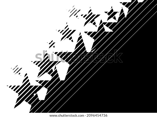 Smooth transition from black to\
white with an abstract pattern of stars. Modern vector\
background