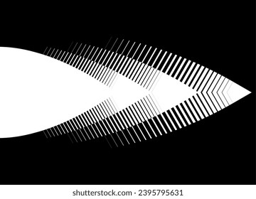 Smooth transition from black to white. Basis for packaging design, printing, advertising. Modern pattern. Striped arcs. Curve vector background.