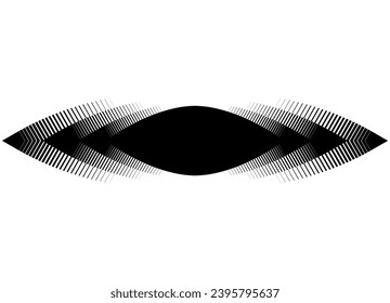 Smooth transition from black to white. Basis for packaging design, printing, advertising. Modern pattern. Striped arcs. Curve vector background.