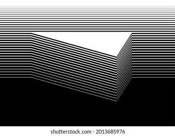 Cambio suave de negro a blanco. Patrón moderno rayado en blanco y negro con un efecto tridimensional. Fondo de vector abstracto de moda para el embalaje, diseño web, volantes, tarjetas de visita, v
