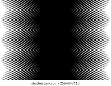 Smooth transition from black to white. Modern vector pattern. black and white design element.  Trendy background. Broken lines. Two-color