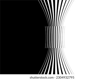 Smooth transition from black to white. Striped pattern. Design element. Trendy vector background.