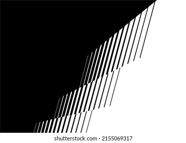 Smooth Transition From Black To White With Thin Broken Lines. Trendy Vector Background