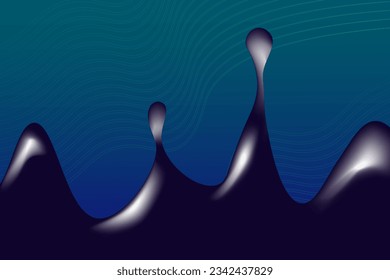 Transición suave de negro a blanco con líneas onduladas.Fondo vector abstracto monocromo