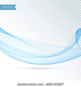 smooth transparent blue wave background