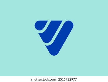 O logotipo V suave, uma maravilha triangular, integra perfeitamente uma marca de seleção, simbolizando a realização e a excelência progressiva e otimizada em design