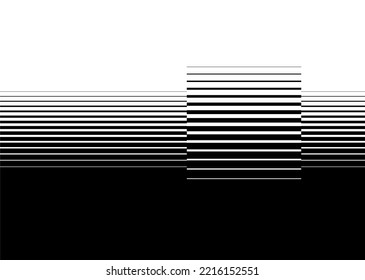 Cambio de vector suave de negro a blanco con líneas paralelas rectas. Fondo abstracto moderno a rayas