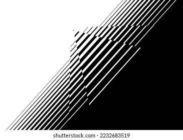 Smooth vector transition from black to white. For wall design, interior, printing, clothes, web.Striped pattern, Modern vector background.